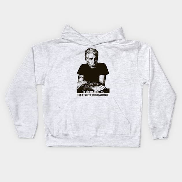 Anthony Bourdain Kids Hoodie by RetroPandora